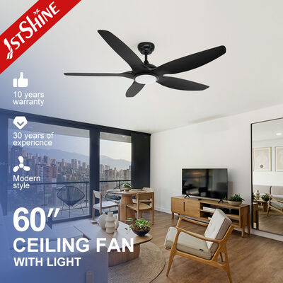 良い値段 ブラック モダン 天井扇風機 LEDライト 5 ABS ブレード 冷却空気 オンライン