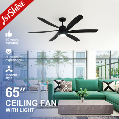 良い値段 6ABSブレードより大きい 現代的な天井扇風機 LEDライト 黒 高空 65インチ オンライン